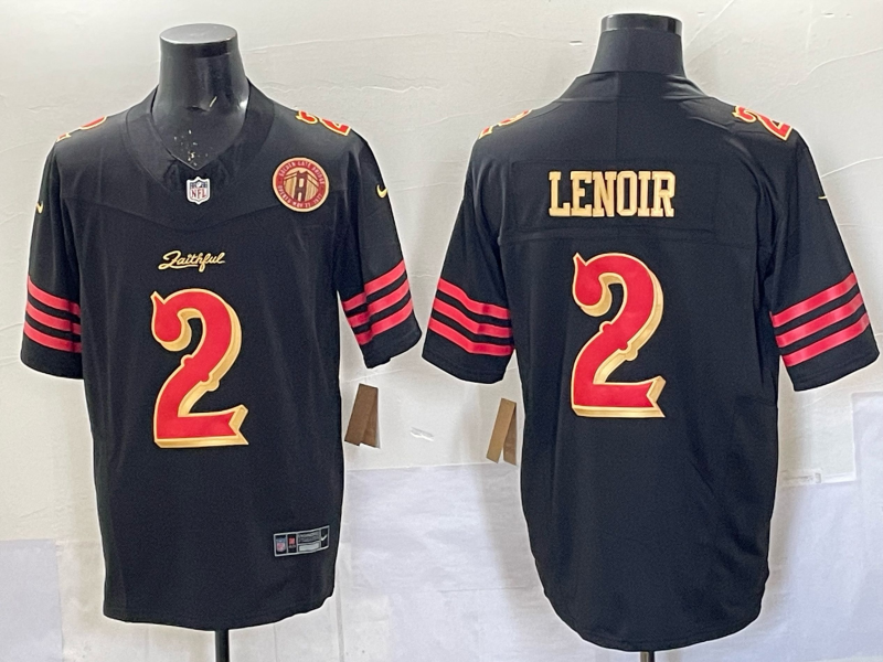 Men San Francisco 49ers #2 Lenoir black Limited Nike NFL 2025 Jersey 04->san francisco 49ers->NFL Jersey
